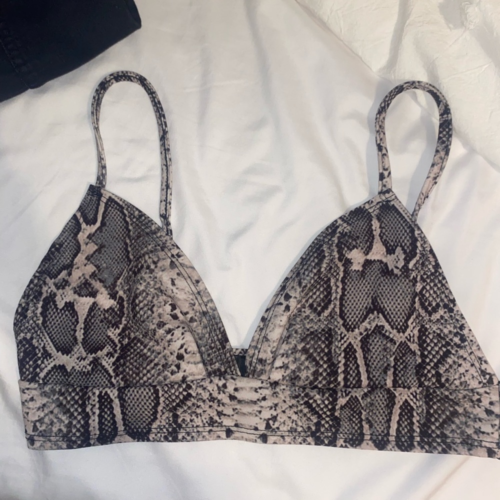 PLT Snakeskin Bralette